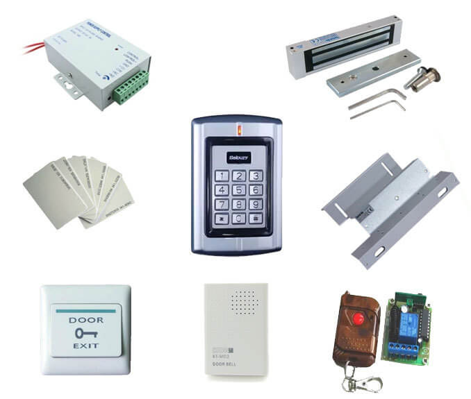 Access control power magnetic lock, remote control, ZL font, b bracket,exit button 